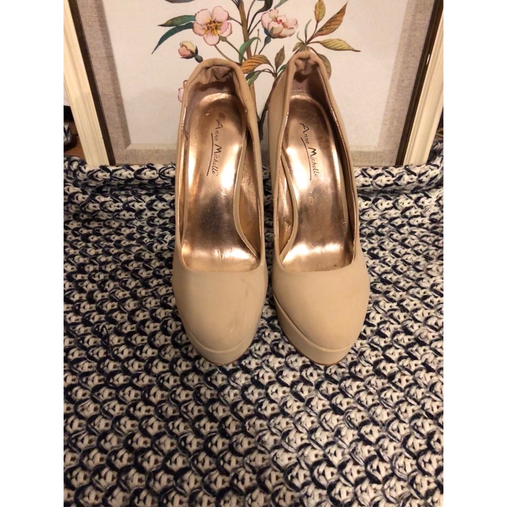 Tan sky high stilettos